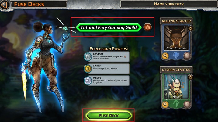 Nomeie seu deck